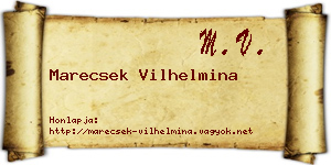 Marecsek Vilhelmina névjegykártya